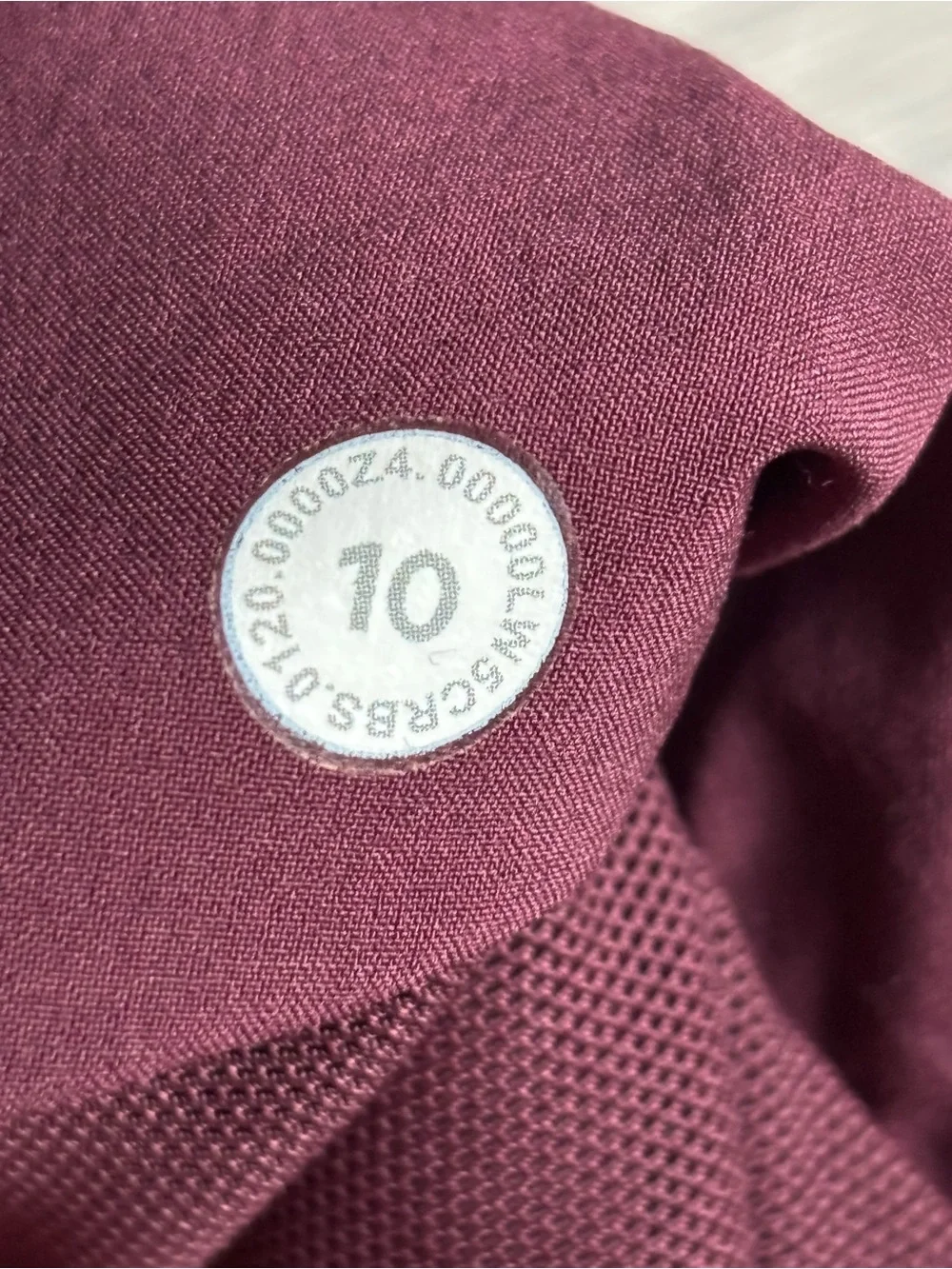 Lululemon Keep Moving Pant High Rise Drawstring Burgundy Wine Cassis Sz 10